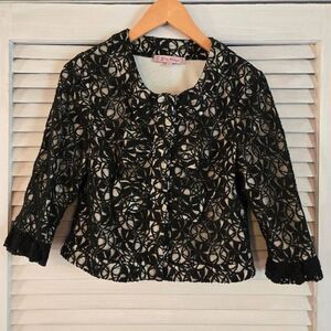 Young Essence Lace Crop Bow Jacket / Blazer S